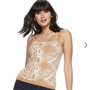 NWT Nine West Square Neck Sweater Tank Size XXL